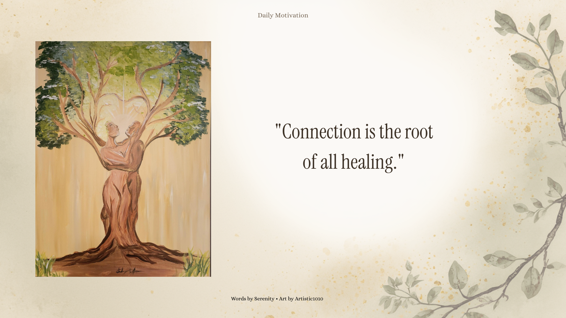 Connection is the root of all healing, Tree of Life desktop wallpaper